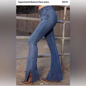 Popflex medium wash bootcut jeans